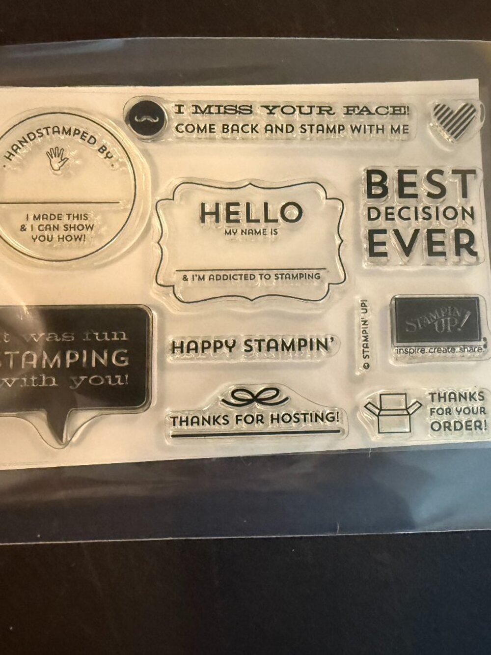Temu Rubber Stamps Set
